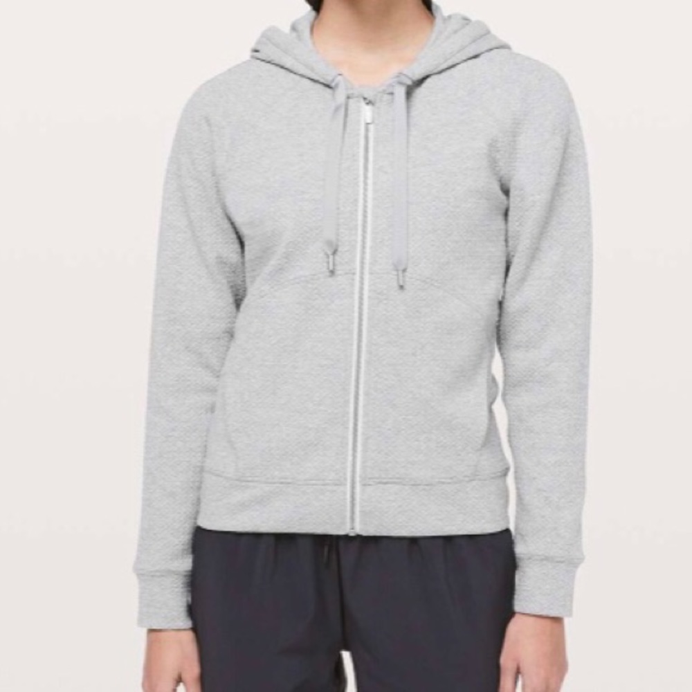 lululemon athletica Light Gray Full-Zip Hoodie
